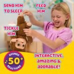 Little Live Pets My Baby Monkey Mango, 50+ Sounds and Reactions, Plush Interactive Monkey Toy Set with Accessories, Interactive Pets for Kids Ages 4+ - Image 4