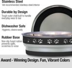 Loving Pets Corsa Dog Bowls- Stainless Steel Dog & Cat Bowls - Spill Proof Dog Food Bowl, Cat Bowl, Puppy Essentials & Pet Supplies Great for Home & Travel (Small 10-20 lbs, Stealth Black) - Image 3