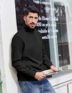 COOFANDY Mens Quarter Zip Pullover Sweatshirts Lightweight Long Sleeve Mock Neck Sweater Polo - Image 5