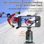 Auto Face Tracking Phone Holder,No App Required,360° Rotation Phone Camera Stand with Remote and Gesture Control, Smart Shooting Tripod for Vlog/TIK Tok Live Streaming YouTube Video Recording - Image 3