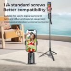 Auto Face Tracking Phone Holder,No App Required,360° Rotation Phone Camera Stand with Remote and Gesture Control, Smart Shooting Tripod for Vlog/TIK Tok Live Streaming YouTube Video Recording - Image 5