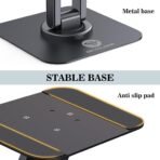 OCYCLONE iPad Stand, 360° Rotating Adjustable Foldable iPad Tablet Holder for Desk Compatible with 4" - 15.6" Tablet iPad Portable Monitor Stand, Black - Image 9