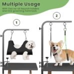 Adjustable Dog Grooming Arm with Clamps: 42" Height-Adjustable Pet Grooming Stand with Hammock and No-Sit Haunch Holders, Ideal for Home Grooming, Trimming, and Nail Clipping (Table Not Included) - Image 3