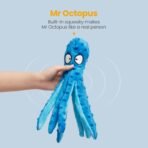 HGB Squeaky Dog Toys - Octopus No Stuffing Crinkle Plush Large Dog Toys to Keep Them Busy, Interactive Puppy Teething Chewing Pet Supplies for Chewer, Small, Medium, Large Breeds, 2 Pack - Image 3