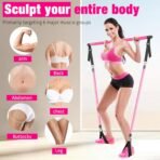 Pilates Bar Kit with Resistance Bands,Pilates Bar with Stackable Bands Workout Equipment for Legs,Hip,Waist and Arm,Exercise Fitness Equipment for Women & Men Home Gym Yoga Pilates - Image 4