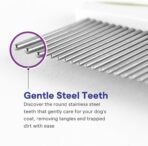 Dog & Cat Comb – Removes Tangles, Knots, and Matted Fur – Grooming Tool with Stainless Steel Teeth and Non-Slip Handle – Best Pet Hair Comb for Home Grooming Kit – Includes eBook Guide - Image 4