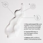 OUAI Curl Cream - Curl Defining Cream with Chia & Linseed Oil - Enhances Definition, Hydration & Shine - Tames Frizz & Protects from Humidity - Silicone-Free Curly Hair Products for Women (8 oz) - Image 6