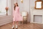 GRACE KARIN Girls Fall Sweater Dress Tween Long Sleeve Fashion Button Front Fancy Ruffle Winter Casual Dresses Size 6-14 - Image 6