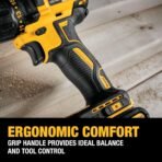 DEWALT 20V MAX Cordless Drill Driver Set, Electric Drill, Brushless 1/2 In 2 Speed, 2.0 Ah Battery and Charger Included, LED Light (DCD777D1) - Image 4