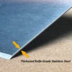 Vovoly Multipurpose Bench Scraper Kitchen Utensil for Flat Top Griddle, Dough Scraper Cutter for Bread and Pizza Cutter - Stainless Steel Metal Griddle Scraper Chopper - Image 4