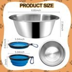 10 Pcs Stainless Steel Dog Bowls,6.85 inch Pet Food Replacement Bowls, Metal Dog Water Dishes for Medium, Small Dogs - Image 3