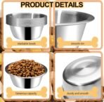 10 Pcs Stainless Steel Dog Bowls,6.85 inch Pet Food Replacement Bowls, Metal Dog Water Dishes for Medium, Small Dogs - Image 4