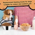 10 Pcs Stainless Steel Dog Bowls,6.85 inch Pet Food Replacement Bowls, Metal Dog Water Dishes for Medium, Small Dogs - Image 7