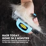 DakPets Deshedding Tool | Stainless Steel Grooming Brush for Shedding Fur Removal - Cats and Dogs - Image 3