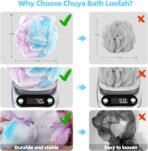 Chuya Bath Sponges Loofahs 70 Grams Large Size,4 Pack Shower Sponge Exfoliating Cleaning Bath Loofa Body Scrubber Balls for Women Men Children Washing - Image 4