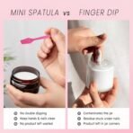 PANA 100pcs Brand Cosmetic Make Up Disposable Plastic 2.5" Spatulas Skin Care Facial Cream Mask Spatula (100 Pieces in a Container) (PINK) - Image 6