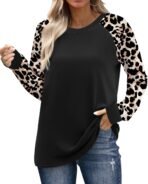 WIHOLL Long Sleeve Shirts for Women Color Block Raglan Tops Casual Crewneck Basic Tees Fall Clothes 2026 Fashion - Image 4