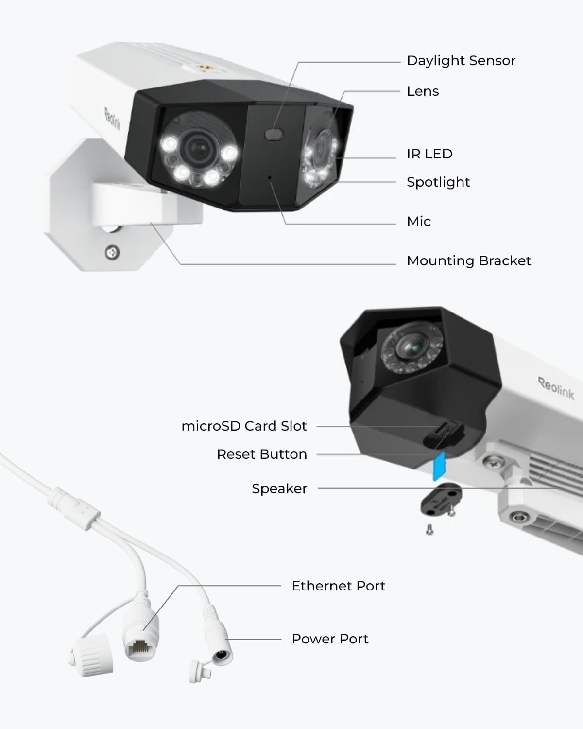 REOLINK Duo 3 PoE 16MP UHD Dual-Lens PoE Security Camera with 180° Panoramic View, Motion Track, F1.6 Color Night Vision, Person/Vehicle/Animal Detection, 2 Way Talk, Supports 24/7 Recording - Image 7