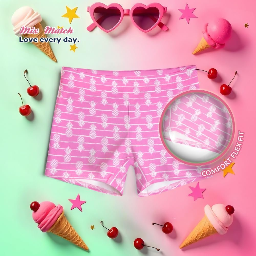 Tommy Bahama Girl's Boy Shorts 3-Pack, Soft, Tagless Panties, Underwear Multipack for Kids and Teens - Image 4