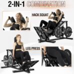 Mikolo Leg Press Hack Squat Machine, 30-Degree Compact Leg Press Machine for Home Gym, Hack Squat Machine with Removable Shoulder Pad, Lower Body Workout Equipment - Image 5