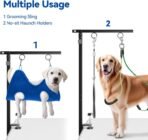 niffgaff Adjustable Foldable Dog Grooming Arm with Heavy-Duty Clamp: 26" to 40" Height, Includes Safety Hammock & No-Sit Holders – Perfect Grooming Restraint for Small & Medium Dogs at Home or Salons - Image 3