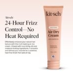 Kitsch Smoothing Air Dry Cream for Hair – Frizz Control Hair Care Product with Castor Oil & Coconut Oil – Weightless Styling Cream - Enhances Natural Texture Appearance | Ideal Gifts for Women – 5 oz - Image 3