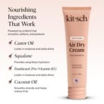 Kitsch Smoothing Air Dry Cream for Hair – Frizz Control Hair Care Product with Castor Oil & Coconut Oil – Weightless Styling Cream - Enhances Natural Texture Appearance | Ideal Gifts for Women – 5 oz - Image 4