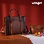 Wrangler Tote Bag for Women Western Cowhide Purse and Wallet Set - Image 8