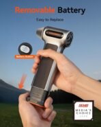 WOLFBOX MF200 Compressed Air Duster with Removable Battery & 4 Nozzles, Cordless 3-Speed Adjustable Mini Blower for Computer Keyboard, Car Cleaning, Home, and Outdoor Use - Image 3