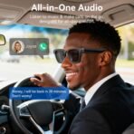 AI Smart Glasses with Camera, 1080P Video Recording Glasses, 8MP Camera Glasses, Real Time Translation, ChatGPT AI Voice Assistant, Open-Ear Audio,Sunglasses with Color-Changing Clear and Green Lenses - Image 6