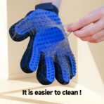 Pet Hair Removal Glove for Dogs & Cats, 2-in-1 Deshedding Brush & Massage Mitt - Grooming Gloves for Shedding Control, Bathing and Washing, Safe for Short/Long Hair Pets 2-Pack (Blue) - Image 4