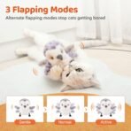 Potaroma Cat Toys Flapping Bird (No Flying), Lifelike Sandpiper Chirp Tweet, Rechargeable Touch Activated Kitten Toy Interactive Cat Exercise Toys for All Breeds Cat Kicker Catnip Toys 4.0" - Image 4