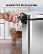 Courpal® Stainless Steel Dog Food Storage Container - 20 LB / 15 LB Dry Pet Food Container with Lids Airtight for Cat Dog Bird - 15L / 4 Gal Stackable Metal Large Sealed Animal Food Bin with Scoop - Image 6