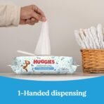 Huggies Natural Care Cucumber, Aloe and Vitamin E Baby Wipes, Hypoallergenic, Scented, 3 Flip-Top Packs (168 Wipes Total), Packaging May Vary - Image 5