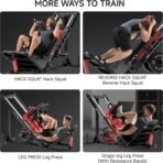 Leg Press Hack Squat Machine Combo, 45° Leg Exercise Machine ,Lower Body Special with Weight Storage for Quads, Hamstring, Glutes, Calves, Compact Home Gym Leg Day Equipment - Image 6