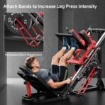 Leg Press Hack Squat Machine Combo, 45° Leg Exercise Machine ,Lower Body Special with Weight Storage for Quads, Hamstring, Glutes, Calves, Compact Home Gym Leg Day Equipment - Image 8