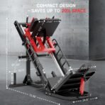 Leg Press Hack Squat Machine Combo, 45° Leg Exercise Machine ,Lower Body Special with Weight Storage for Quads, Hamstring, Glutes, Calves, Compact Home Gym Leg Day Equipment - Image 9