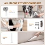 Dog Grooming Vacuum, Dog Grooming Kit with Pet Clipper Nail Grinder, 3 Suction Modes Dog Brush Vacuum with 6 Pet Grooming Tools (Auburn) - Image 6