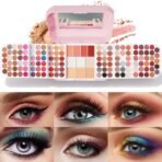 Professional Makeup Kit for Women,140 Colors Cosmetic Make up Palette Set Kit Combination,Include Eyeshadow,Blush,Highlighter, Pressed Powder,Makeup Gift Set for Women Girls &Teens (Pink N) - Image 3