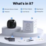 Ultrasonic Retainer Cleaner - UV Dental Cleaning Pod Night Guard Cleaner for Dentures, Aligner, Braces, Toothbrush Heads, Jewelry (Black) - Image 9