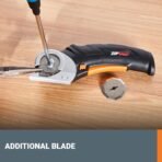 Worx Zipsnip Cordless Electric Scissors, Rechargeable Cardboard Box Cutter, 4V Powerful Fabric Scissors with 2 Safety Blades & Storage Bag WX082L.2 - Image 4