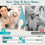 Supet Dog Grooming Hammock Harness for Dogs Cats, Relaxation Pet Nail Clipper Hammock, Restraint Dog & Small Animal Leashes Sling for Groomingk for Nail Trimming (Coral Blue, S) - Image 5
