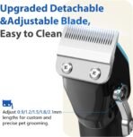 Dog Grooming Kit, Dog Clippers for Grooming for Thick Curly Coats, Professional Pet Hair Shaver Paw Trimmer Cordless Rechargeable Low Noise for Dogs Cats Animals Face Ear - Image 4