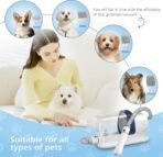 Dog Grooming Vacuum, Pet Grooming Vacuum Kit 2.3L Suction 99% Pet Hair with 5 Tools for Dog Cat for Shedding Grooming, Low Noise (Blue & White) - Image 4