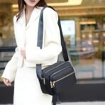 DIHKLCIO Nylon Crossbody Bags for Women Purses and Handbags Women's Casual Messenger Bag Waterproof Black Crossbody Purse - Image 4