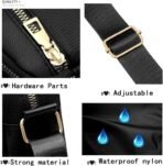 DIHKLCIO Nylon Crossbody Bags for Women Purses and Handbags Women's Casual Messenger Bag Waterproof Black Crossbody Purse - Image 5