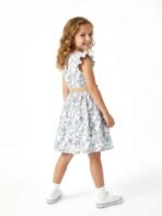 PATPAT Little Big Girls Dress Vintage Boho Floral Ruffle Short Sleeve Casual Swing Dress with Braided Belt - Image 12