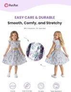 PATPAT Little Big Girls Dress Vintage Boho Floral Ruffle Short Sleeve Casual Swing Dress with Braided Belt - Image 14