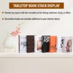 Luxe Large | 4 PCS Faux Decorative Books for Home Decor | Not Real Books (Cardboard Boxes) | Coffee Table, Bookshelf & Shelf Styling Display Props for Living Room, Office - Image 5