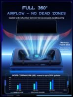llano V12 Gaming Laptop Cooling Pad, RGB Laptop Cooler, Laptop Cooling Fan Stand with 5.5 Inch Powerful Turbofan, for 15.6-19in Laptop, Adjustable Speed, Dustproof, 3-Port USB Hub, Black (RGB) - Image 4
